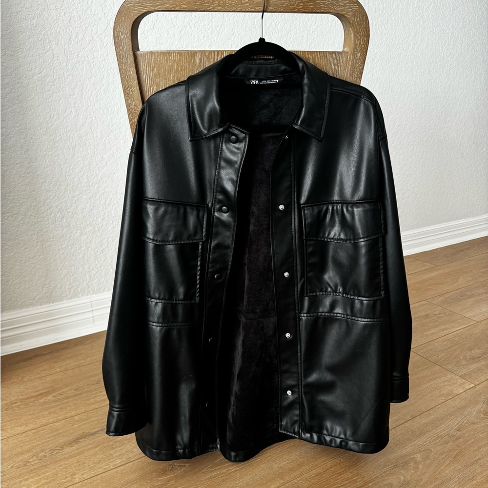Zara Oversized Leather Jacket